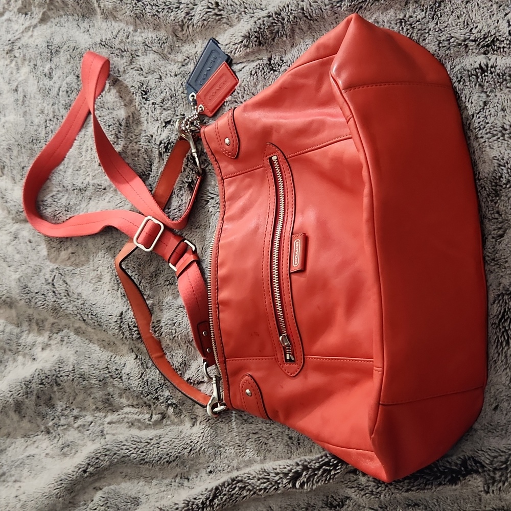 Coach orange crossbody bag